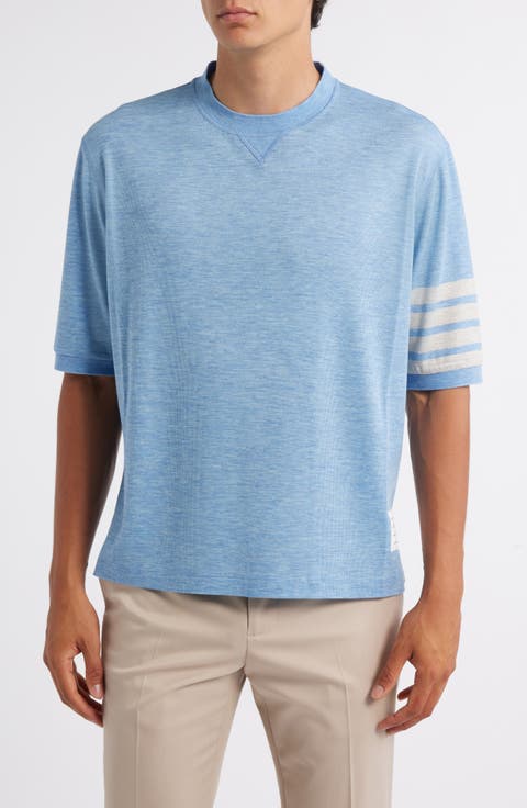 4-Bar Virgin Wool Jersey T-Shirt