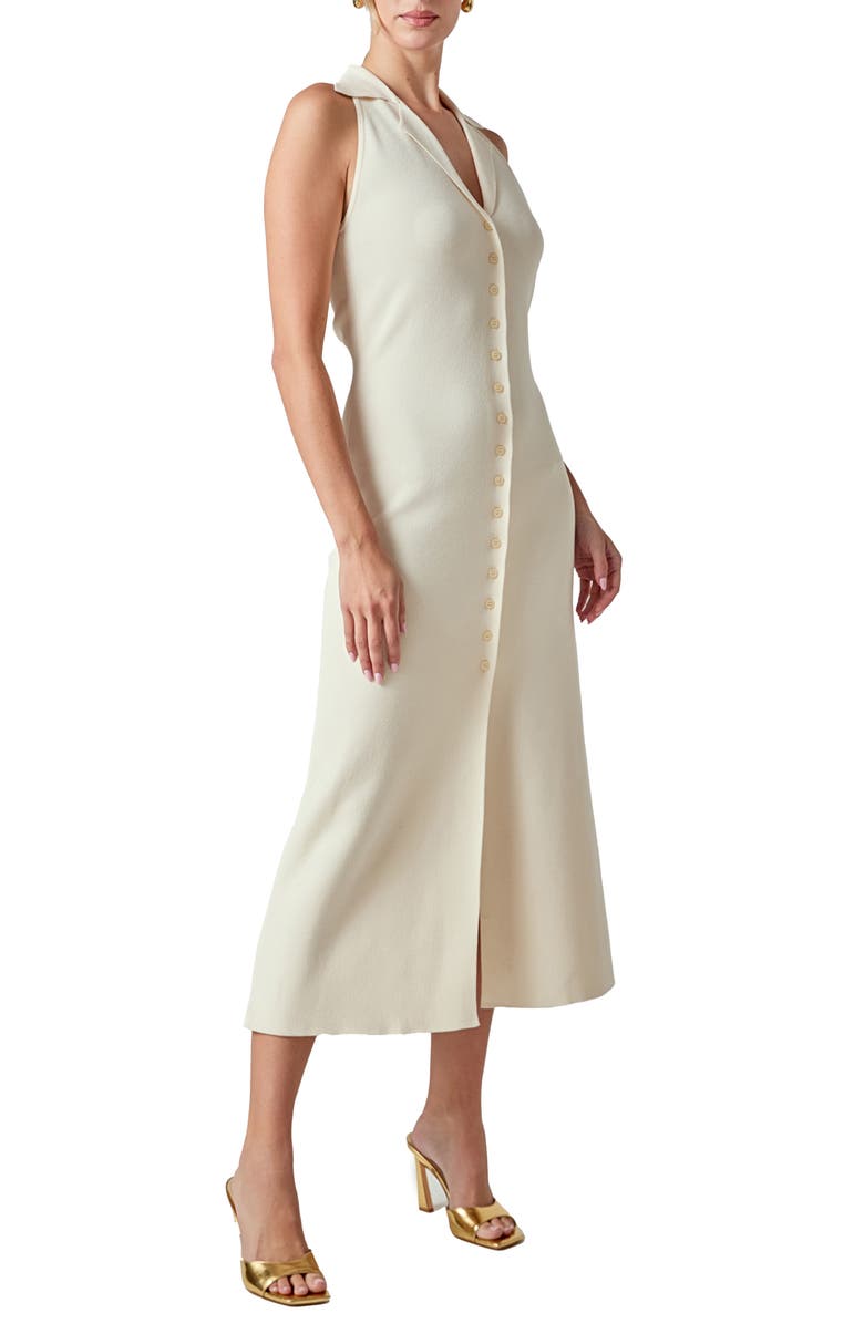 Endless Rose Sleeveless Midi Sweater Dress, Alternate, color, Ivory