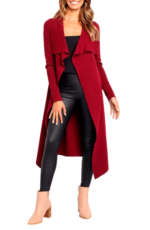 Audrina Tie Front Longline Cardigan