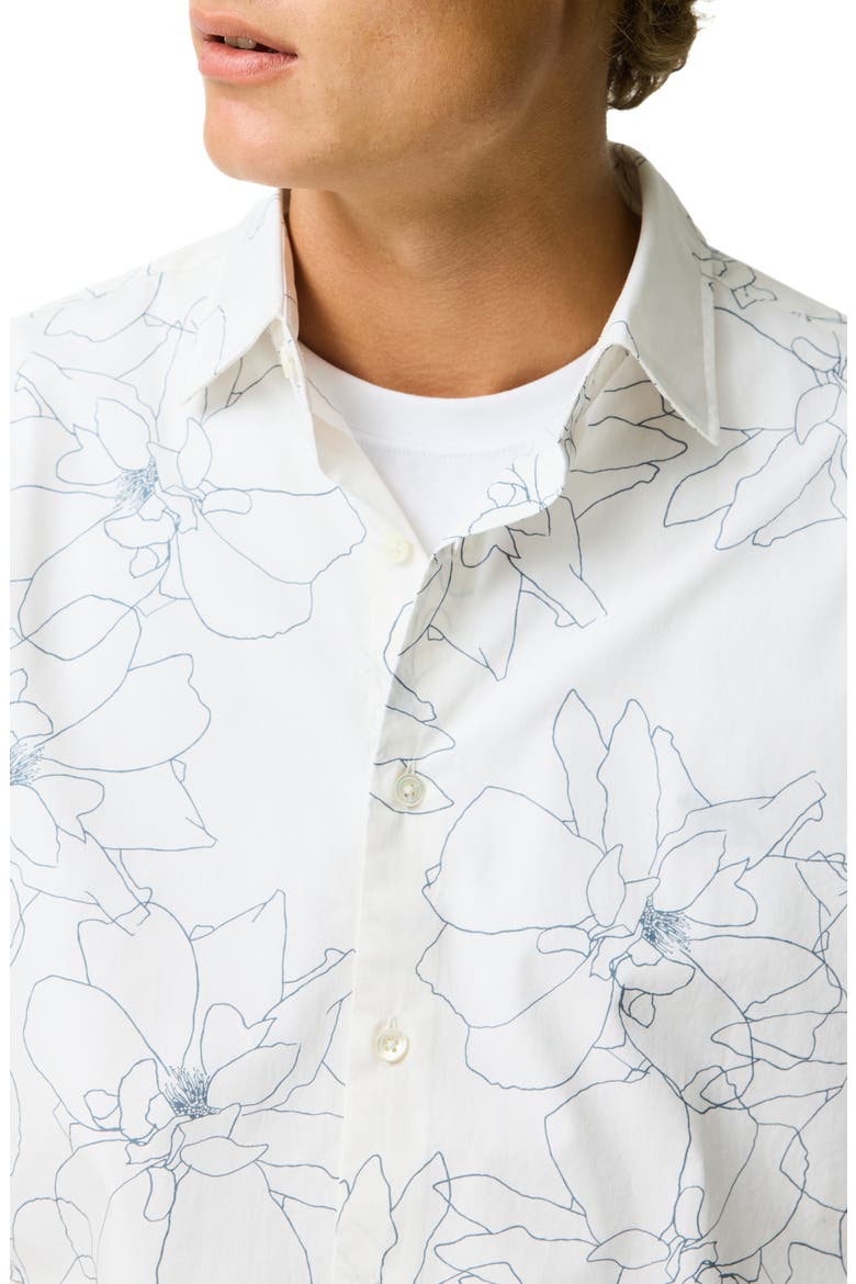Bird Rock Short Sleeve Button-Up Shirt, Alternate, color, PORCELAIN