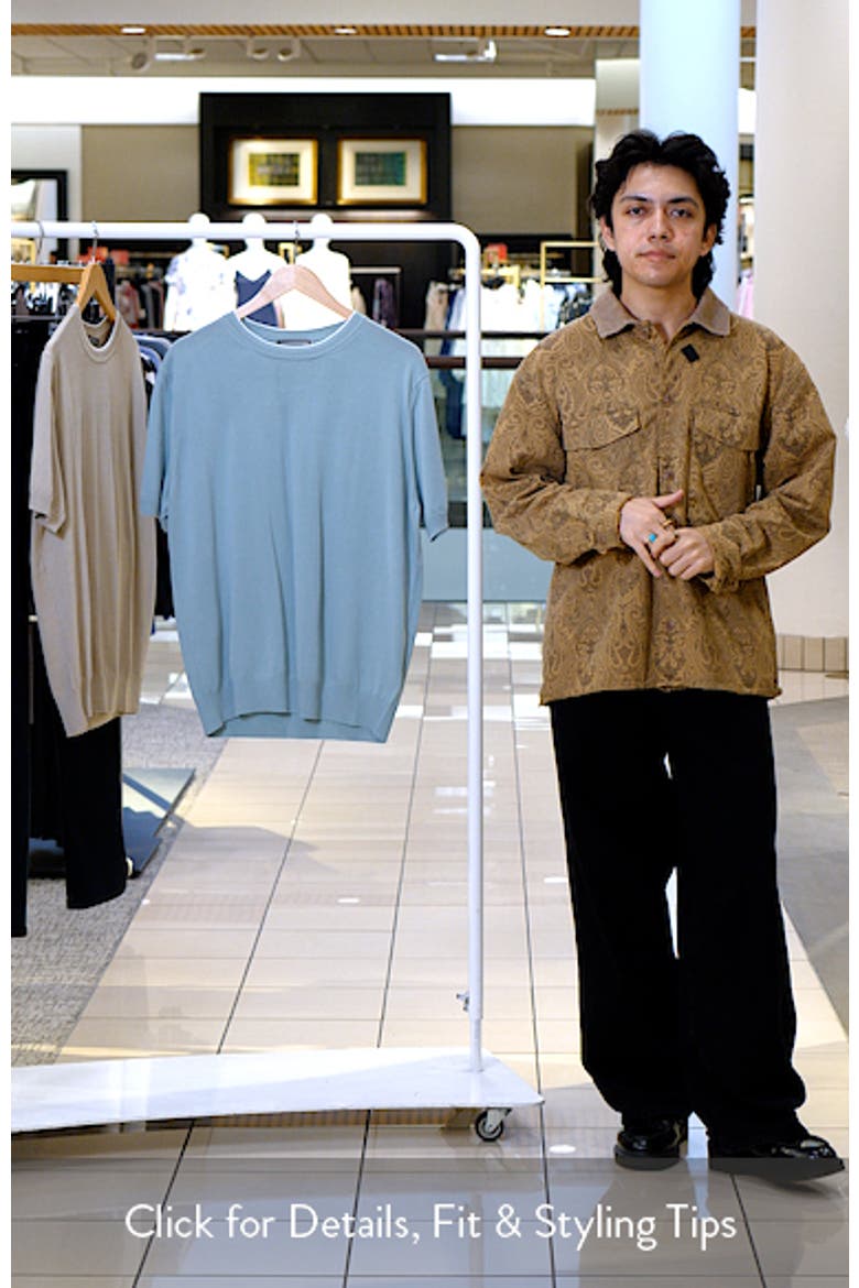 Short Sleeve Cotton Crewneck Sweater video