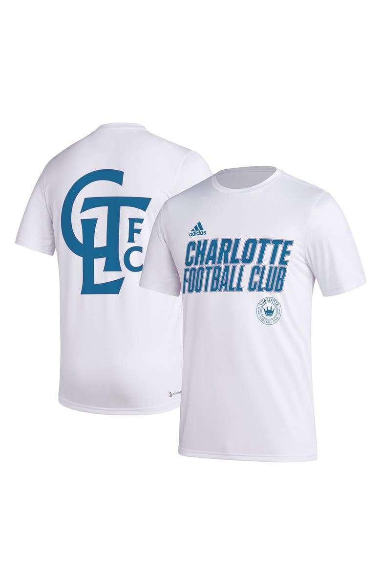 adidas Men's adidas White Charlotte FC Team Jersey Hook AEROREADY T-Shirt, Main, color, White