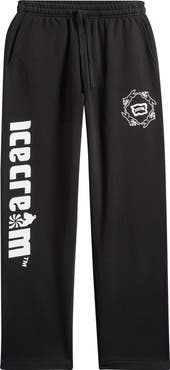 ICECREAM Vertical Logo Cotton French Terry Graphic Sweatpants