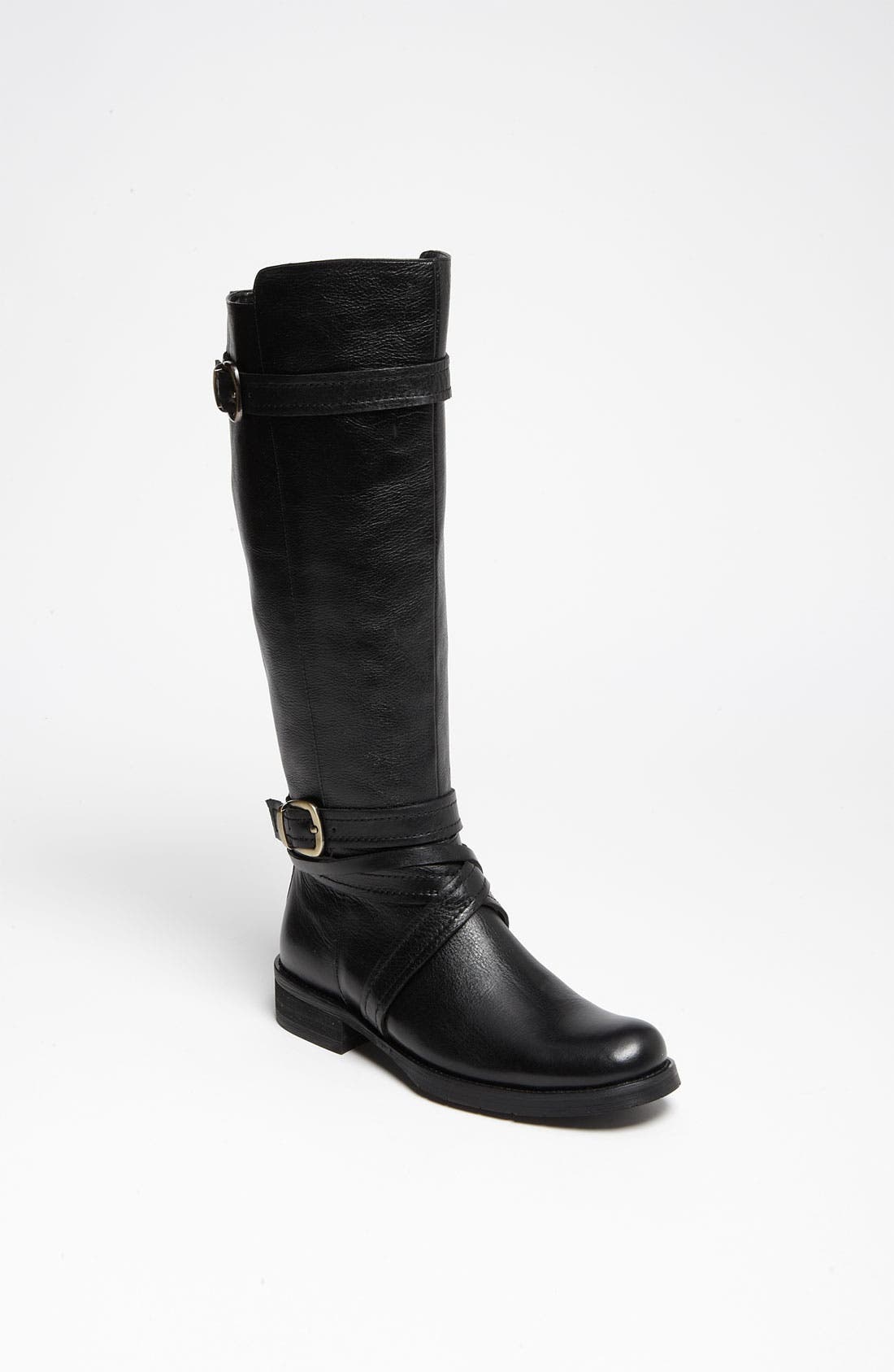 'Kacy' Boot, Main, color, BLACK LEATHER