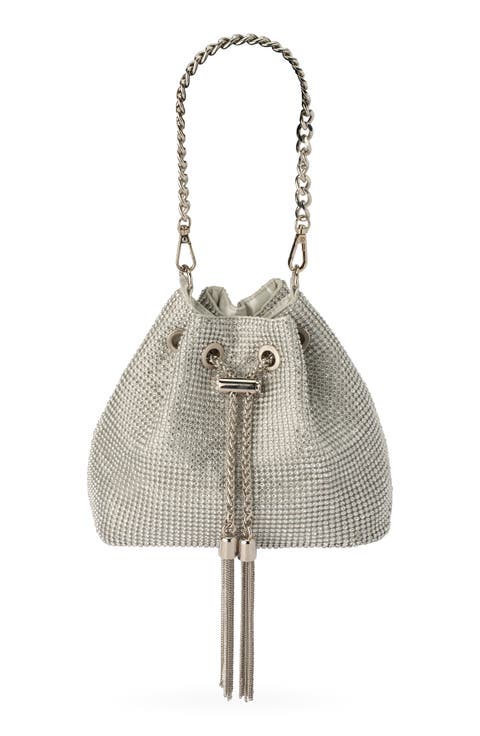 Sylvie Crystal Embellished Bucket Bag