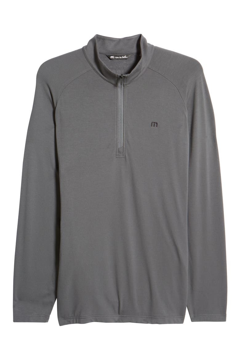 Men's Networking Quarter Zip Fleece Pullover, Main, color, GREY PINSTRIPE