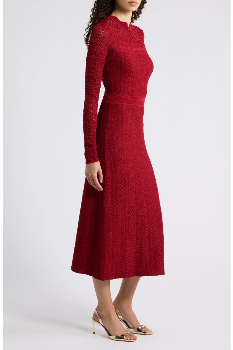 Remi Lurex Sweater Dress, Alternate, color, RED LOVE LUREX