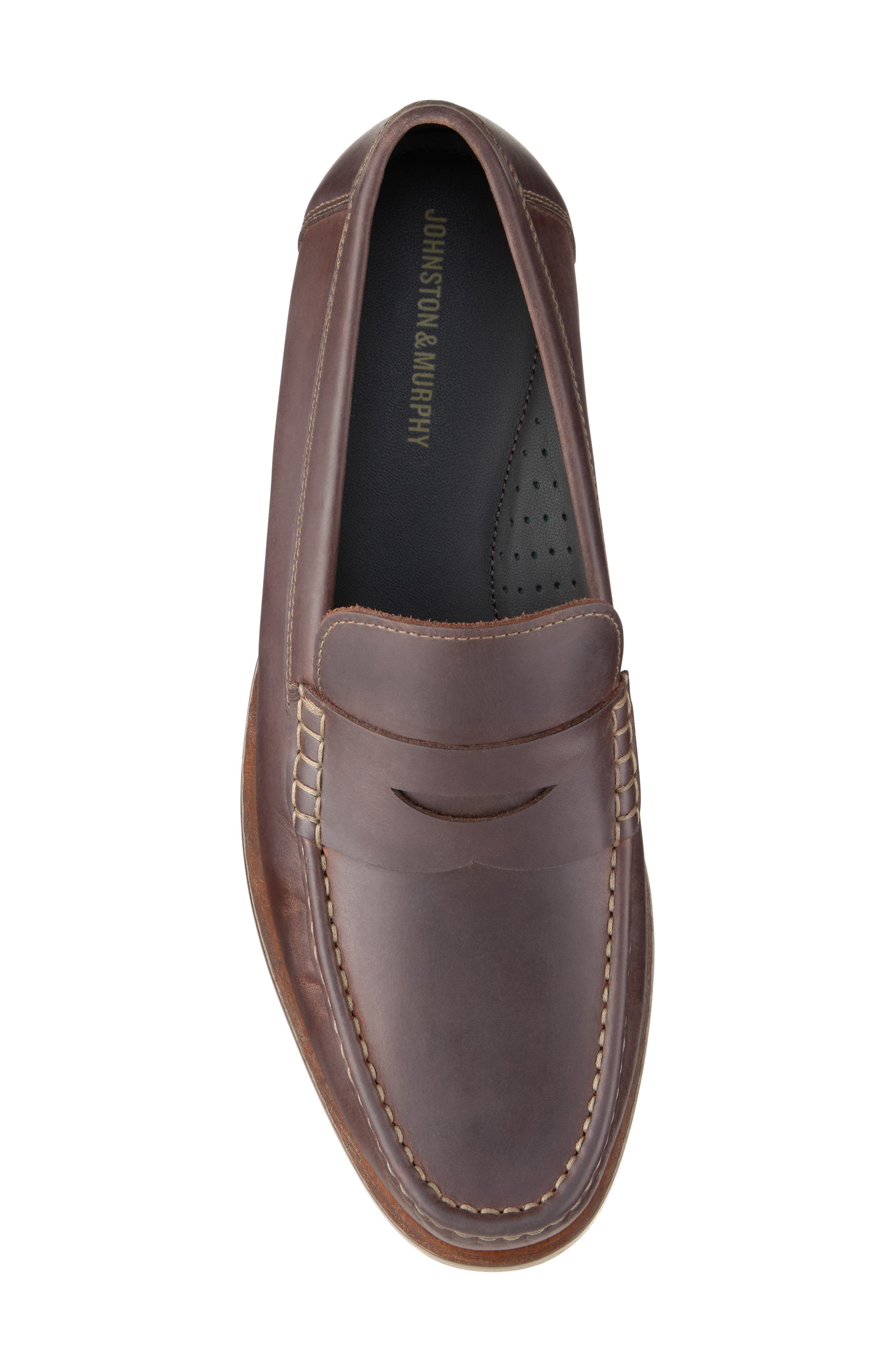 Humphrey Penny Loafer, Alternate, color, BROWN FULL GRAIN