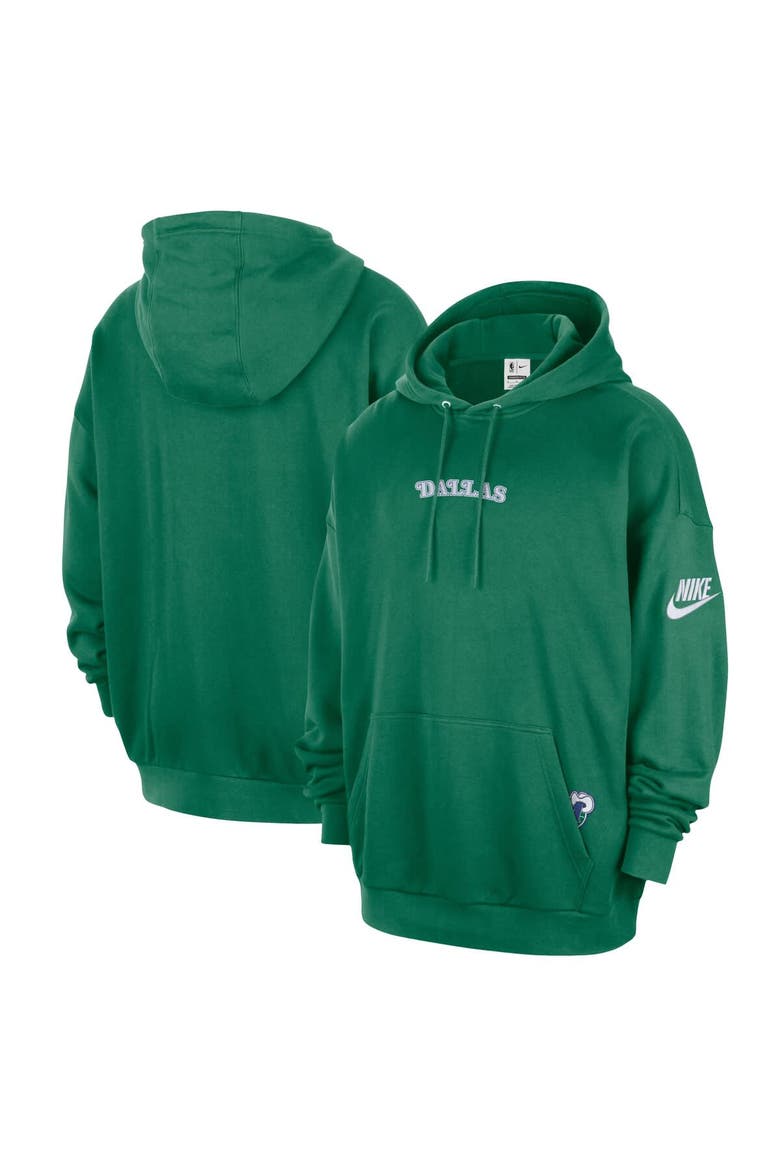 Men's Nike Green Dallas Mavericks Classic Edition Hardwood Classics Premium Club Heavyweight Fleece Hoodie, Main, color, Green