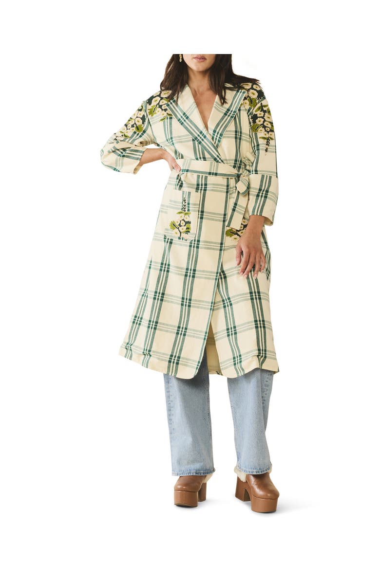 Eddy Melly Jacket x McKenzie Collaboration, Main, color, Green Plaid Larsen Floral