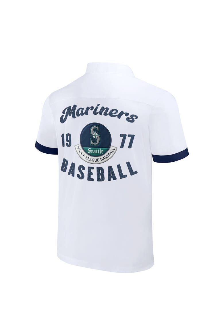 Men's Darius Rucker Collection by Fanatics  White Seattle Mariners Bowling Button-Up Shirt, Alternate, color, White