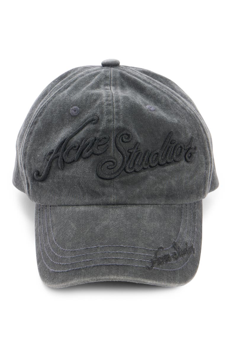 Tourist Logo Embroidered Cotton Twill Baseball Cap, Alternate, color, FADED BLACK