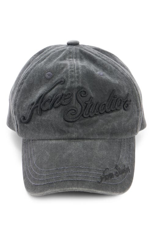 ACNE STUDIOS ACNE STUDIOS TOURIST LOGO EMBROIDERED COTTON TWILL BASEBALL CAP