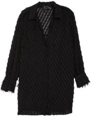 ASOS DESIGN Curve Textured Long Sleeve Shirtdress
