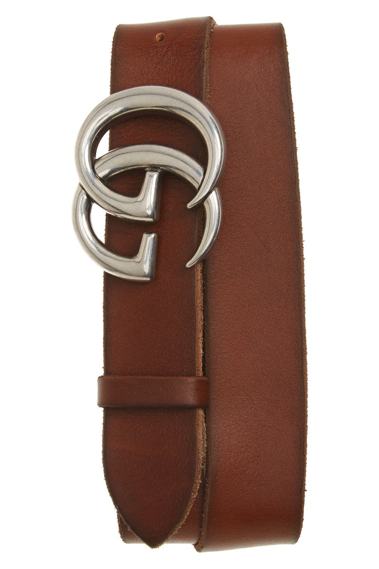 Distressed Leather Belt, Main, color, LIGHT BROWN
