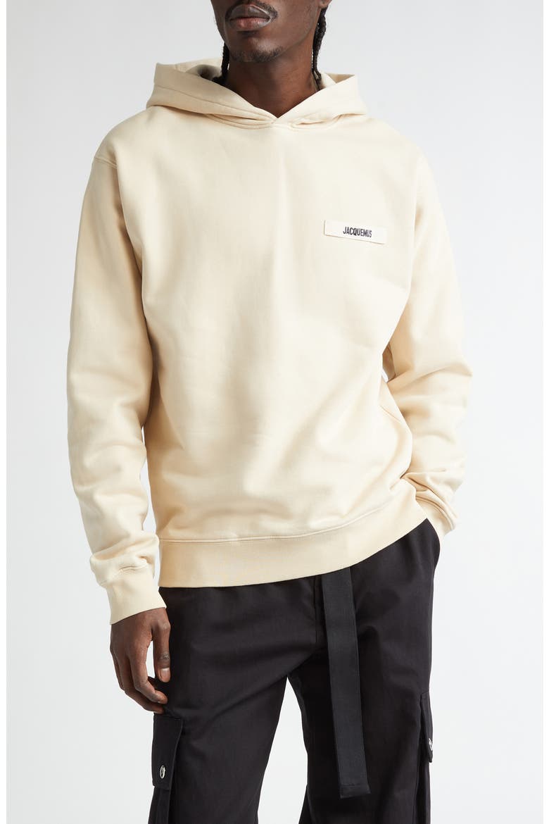 Le Hoodie Gros Grain Cotton Hoodie, Main, color, BEIGE 150