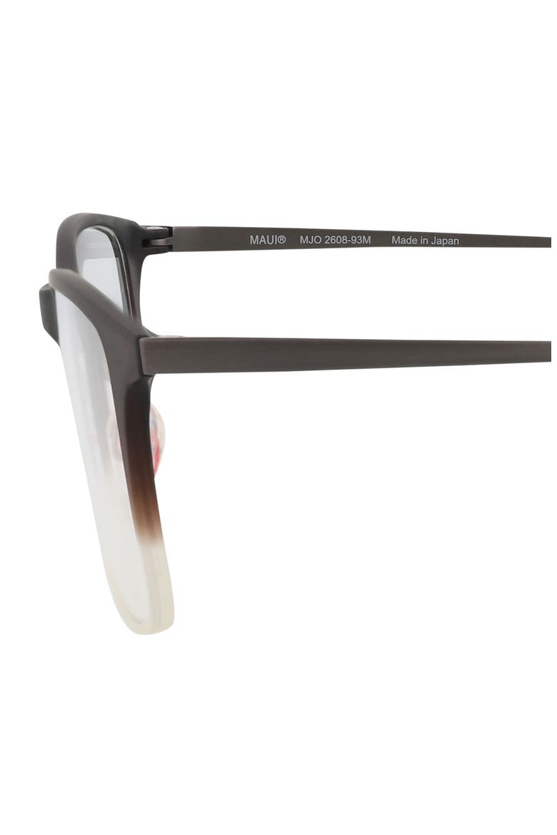 53mm Rectangular Optical Glasses, Alternate, color, BROWN BROWN TRANSPARENT