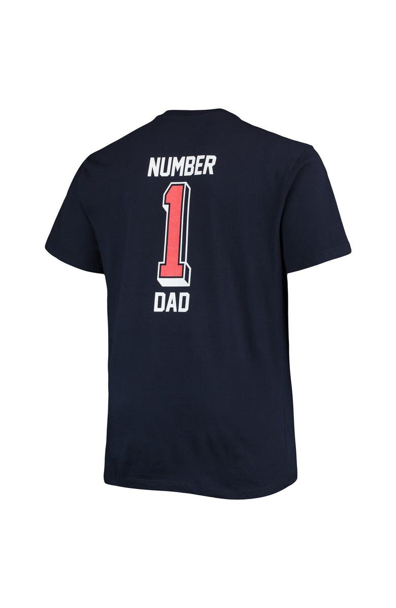FANATICS Men's Fanatics Branded Navy Houston Texans Big & Tall #1 Dad 2-Hit T-Shirt, Alternate, color,