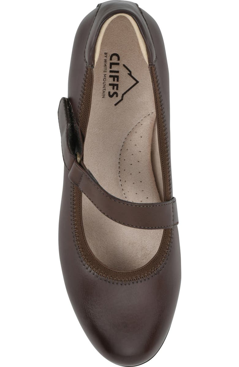CLIFFS BY WHITE MOUNTAIN Carwen Mary Jane Flat, Alternate, color, Dark Brown/ Smooth