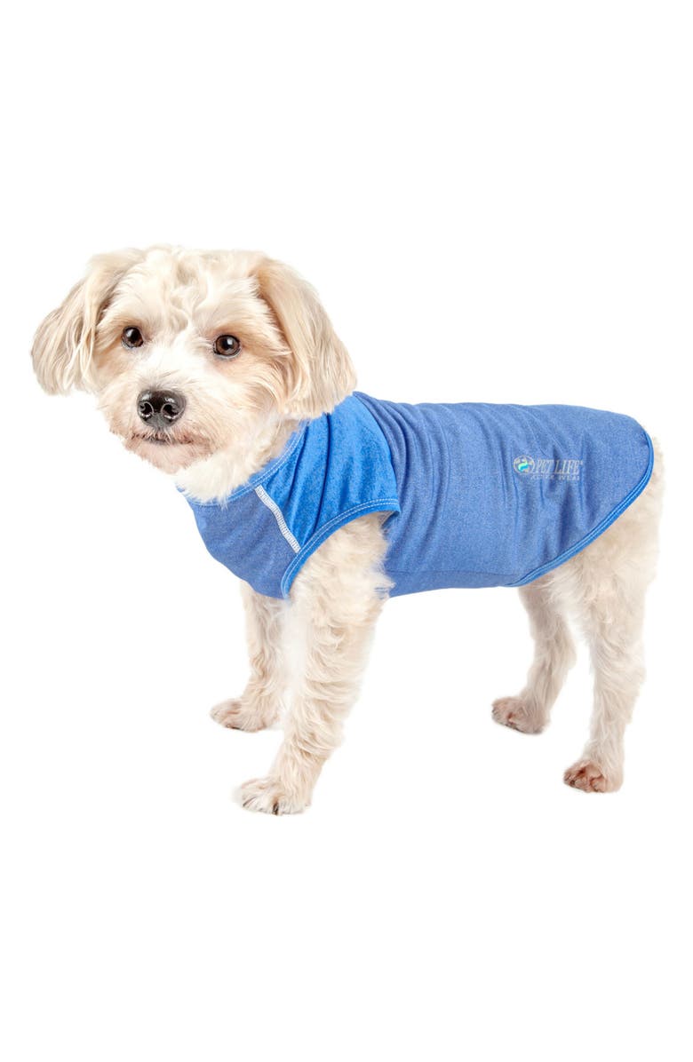 PET LIFE ACTIVE 'Aero-Pawlse' Heathered Tank Top, Alternate, color, Seafoam Blue