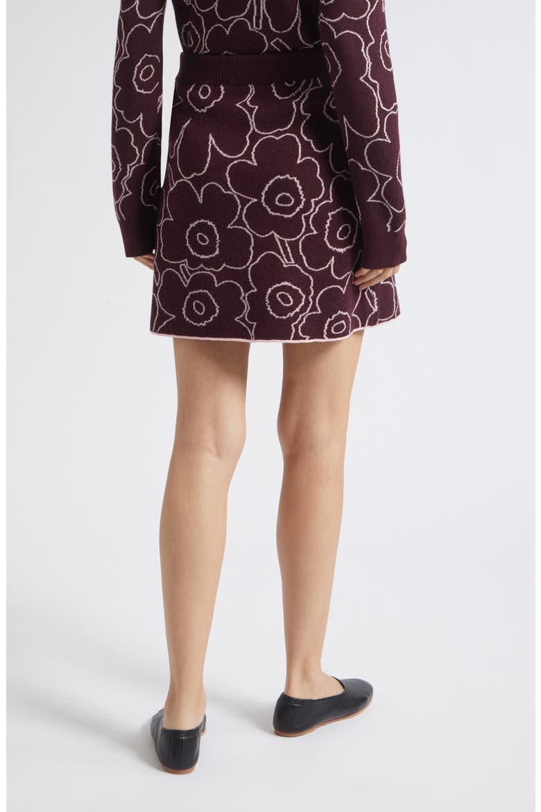 Tostva Pirto Unko Wool Blend Skirt, Alternate, color, WINE RED LIGHT PINK