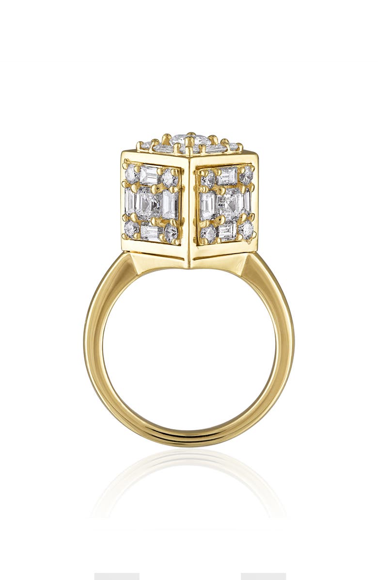 Mindi Mond Dimensional Diamond Ring, Alternate, color, Yellow Gold/ Diamond