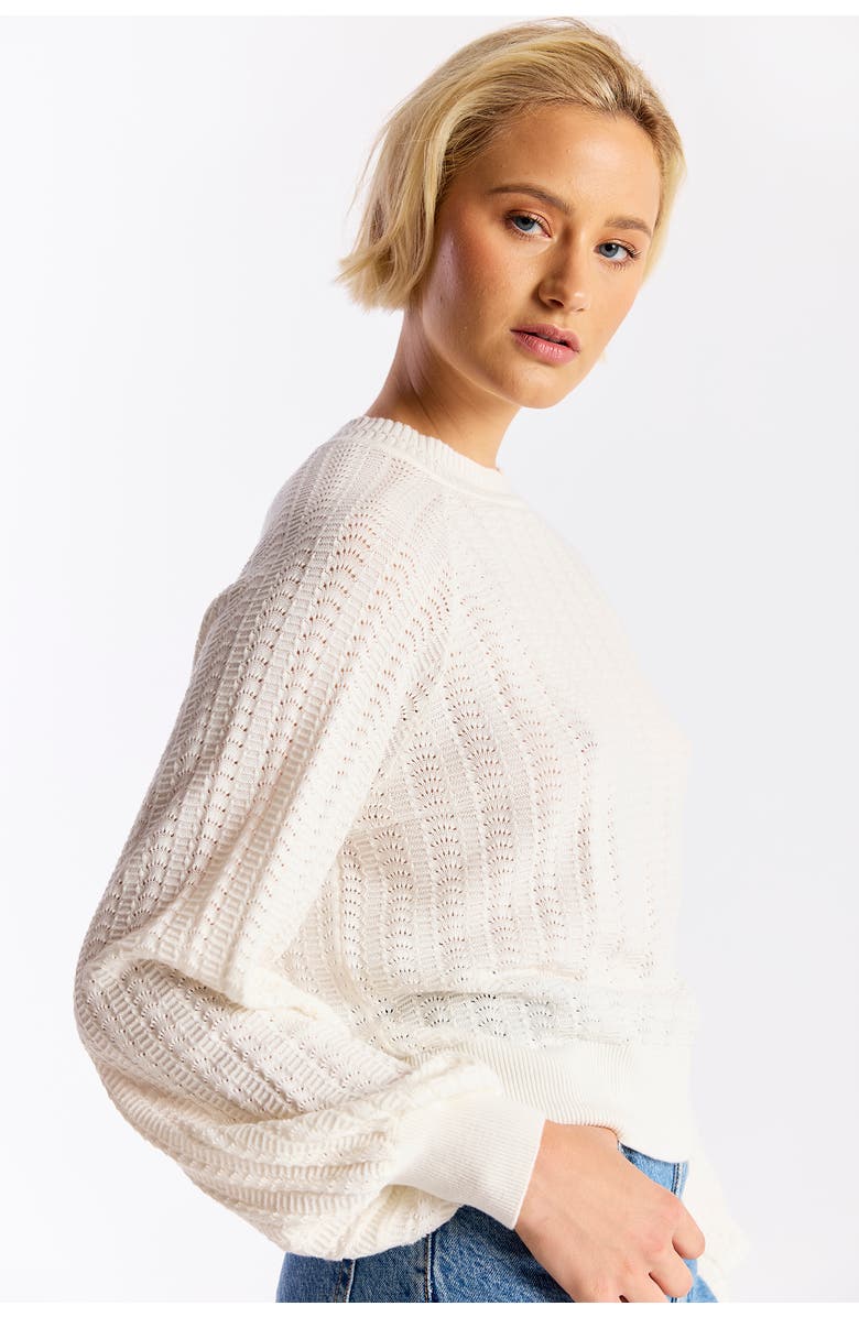 WISPR Stitch Raglan Crew Neck Sweater, Alternate, color, Ivory