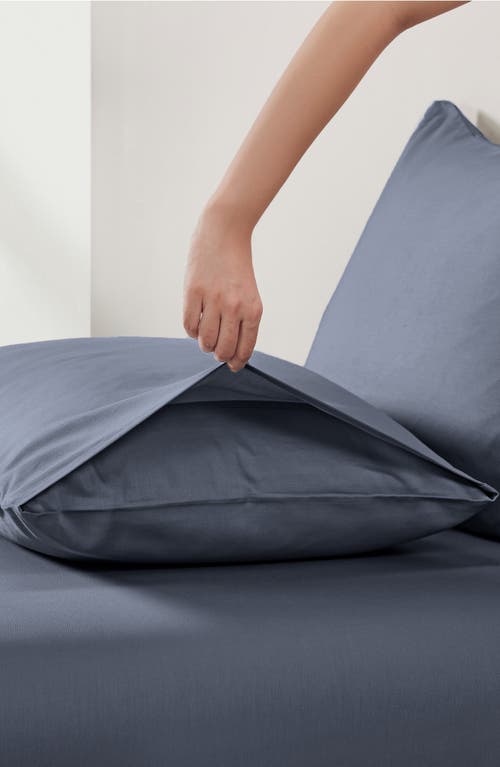 California Design Den Signature Comfort 100% Egyptian Cotton Cool Percale Sheet Set In Blue