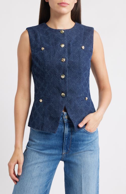 ZOE AND CLAIRE Jacquard Denim Vest  product