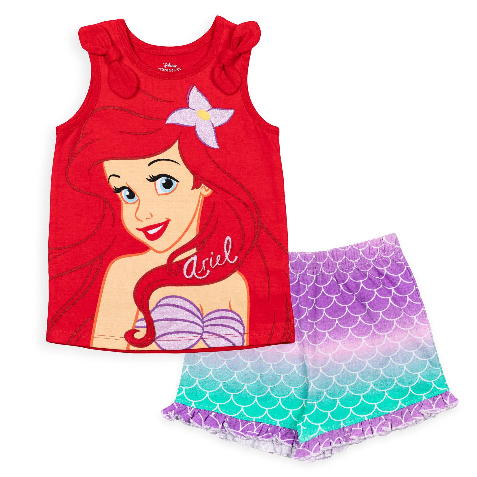 Disney Tank Top & French Terry Shorts Set in Ariel 