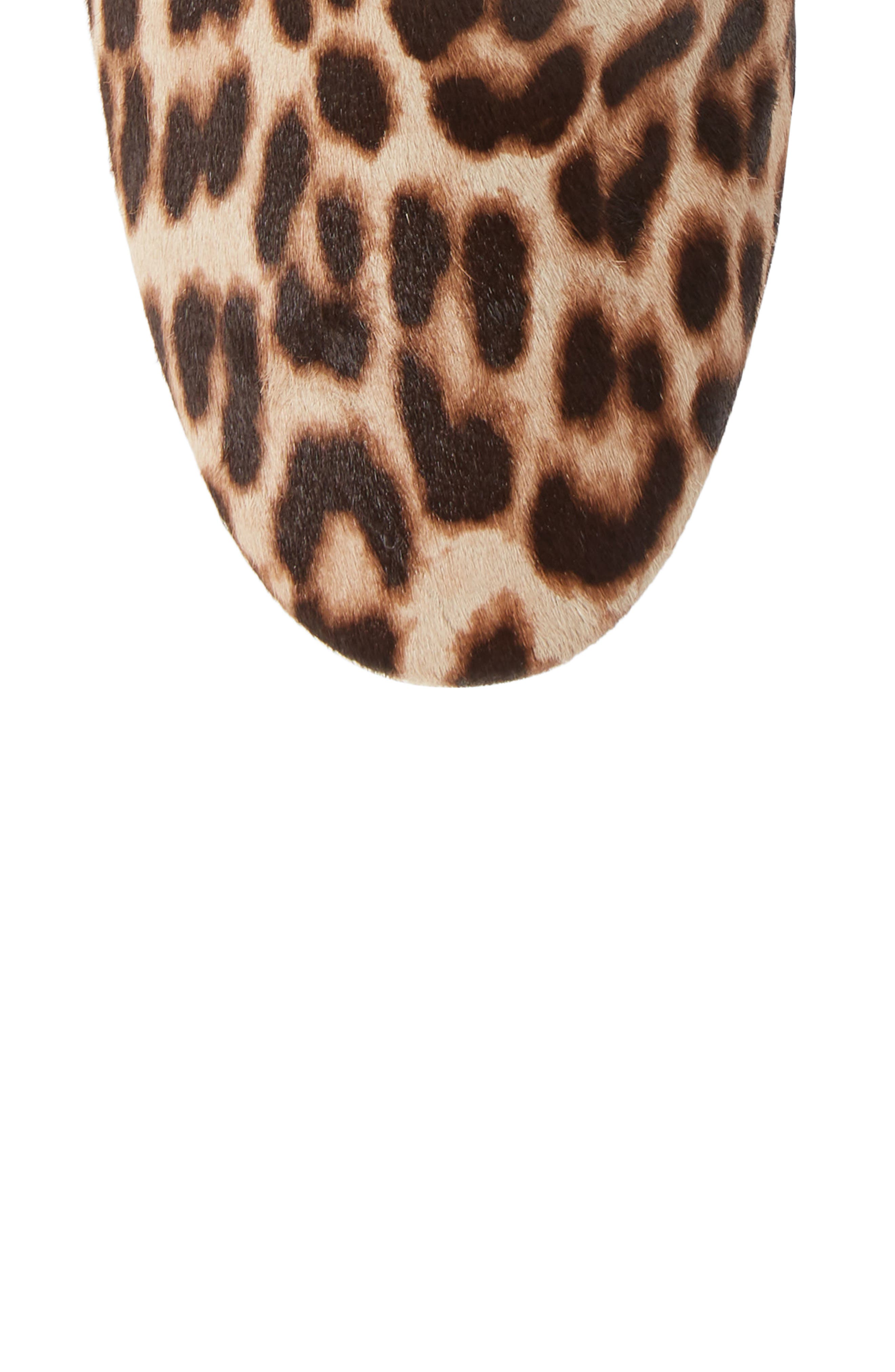 Gigi Logo Heel Genuine Calf Hair Bootie, Alternate, color, LEOPARD BROWN