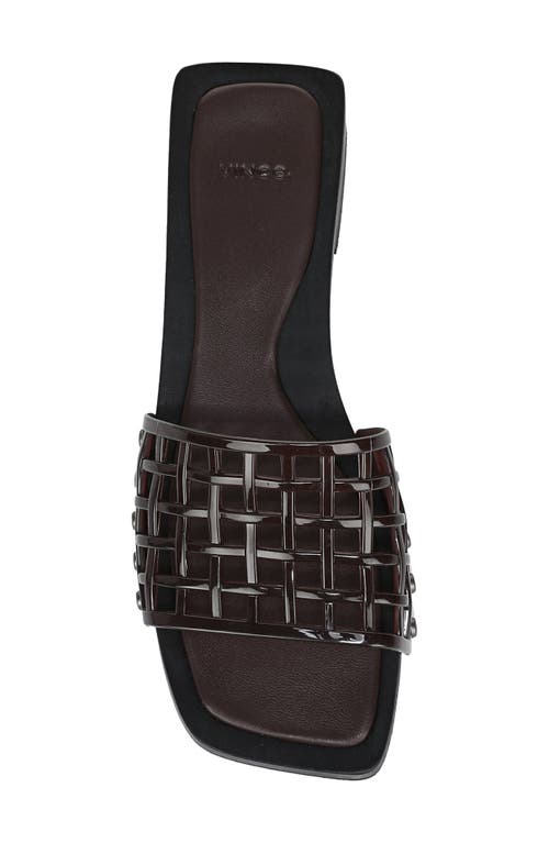 Vince Barb Jelly Slide Sandal In Burgundy