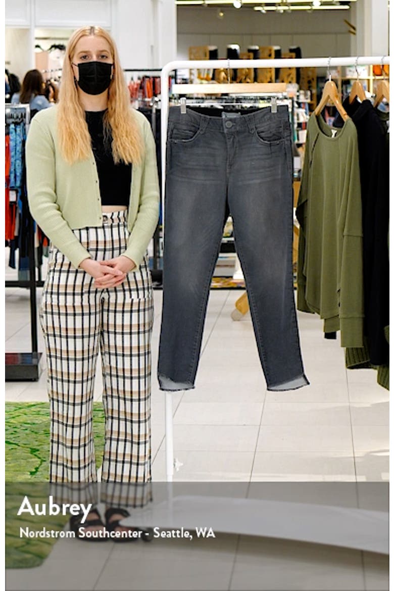 Ab-Solution CoolMax® Raw Hem Straight Leg Jeans (Nordstrom Exclusive) video