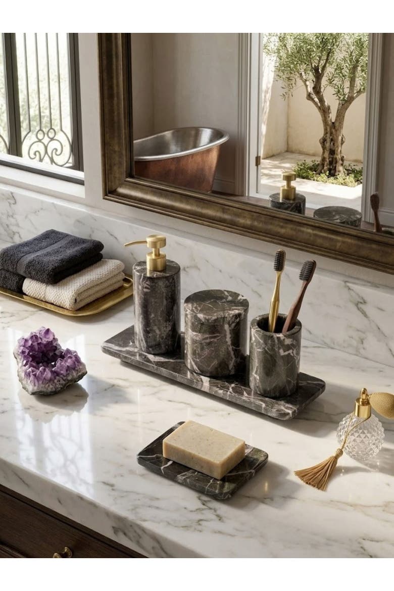 Jardin Verde Levanto Bath Set, Alternate, color, Deep Forest Green
