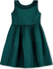 Hope & Henry Kids' Organic Pleated Collar Party Dress