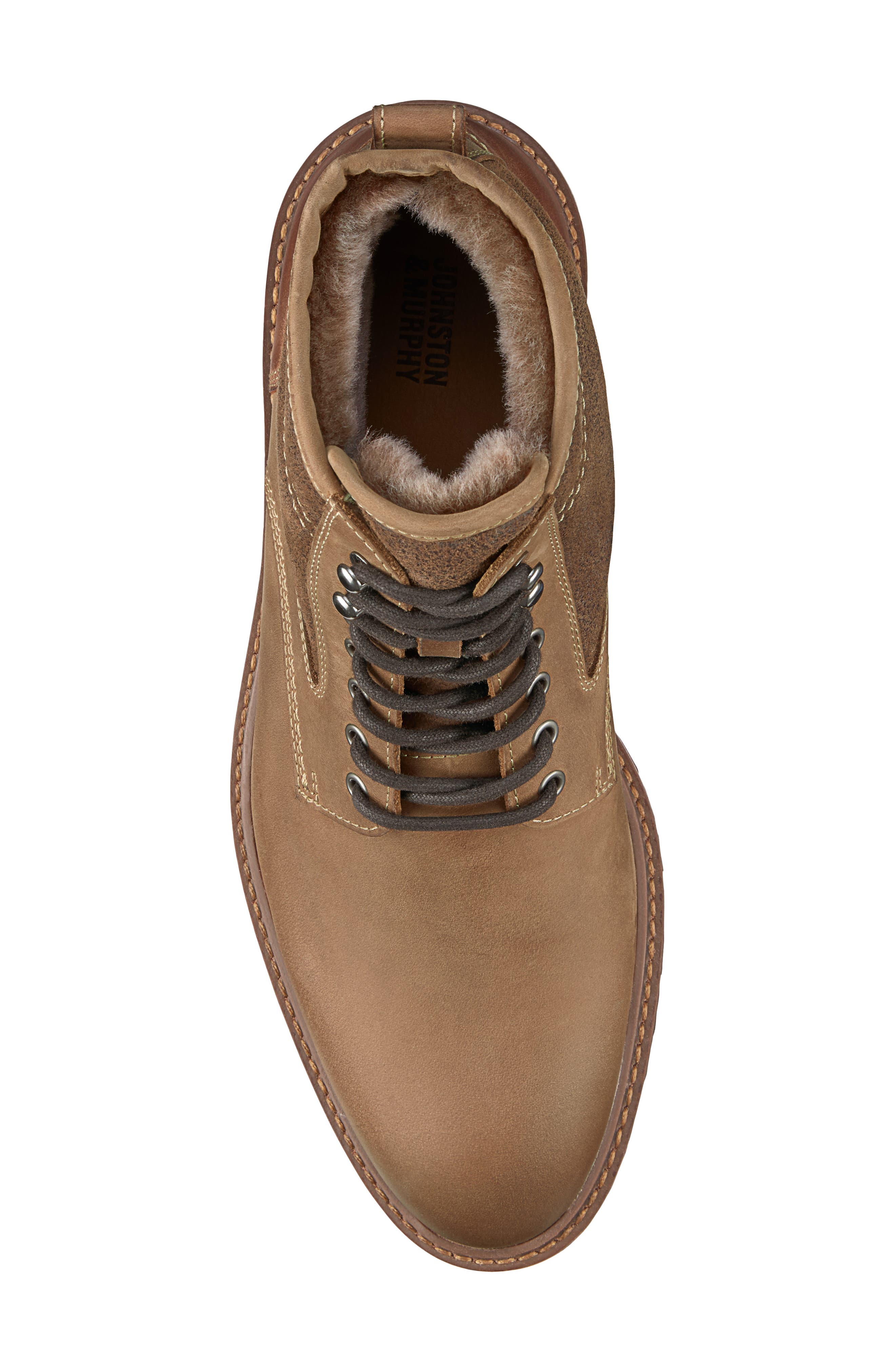 Johnston & Murphy Barrett Genuine Shearling Lined Boot, Alternate, color, 