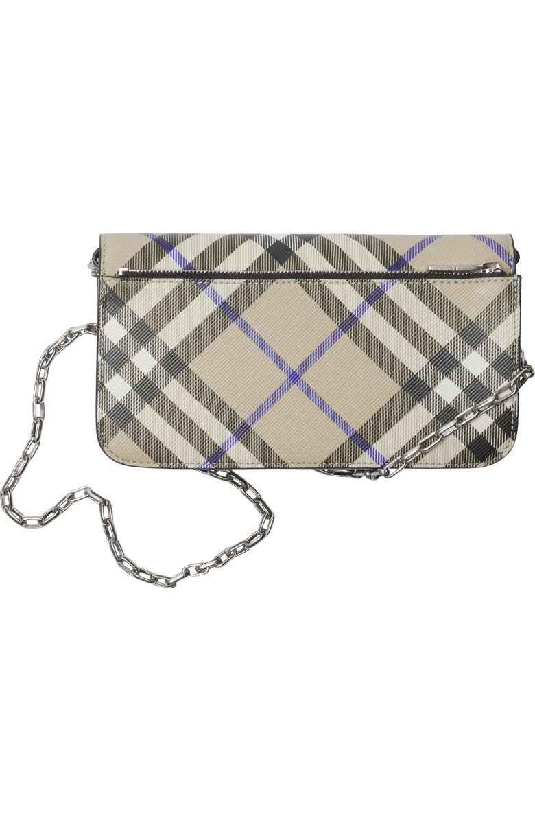 Burberry Check Chain Strap Wallet, Alternate, color,