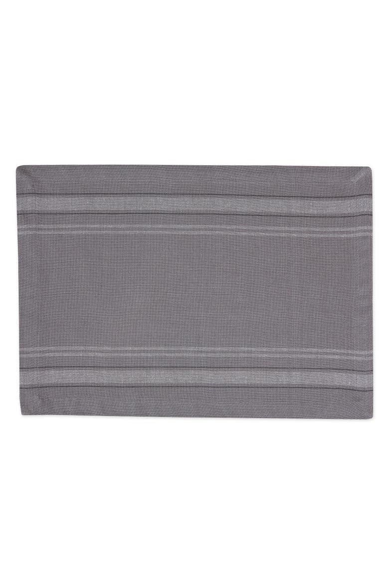 Chambray French Stripe Placemat Set/6, Alternate, color, Gray