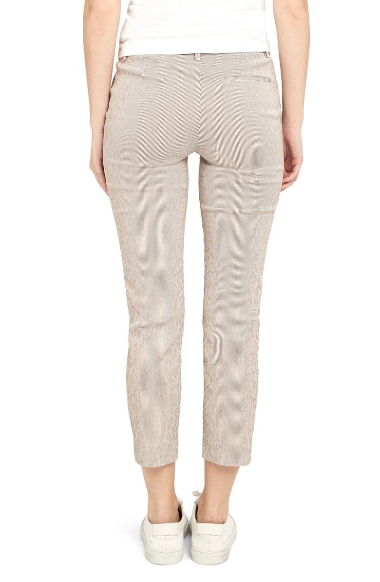 Theory Treeca Seersucker Ankle Pants, Alternate, color, 
