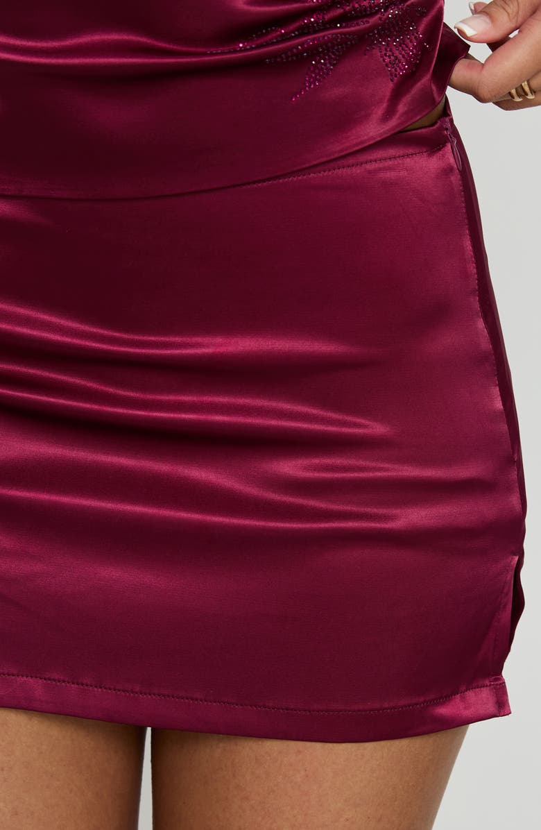Princess Polly Hotstone Mini Skort, Alternate, color, Berry