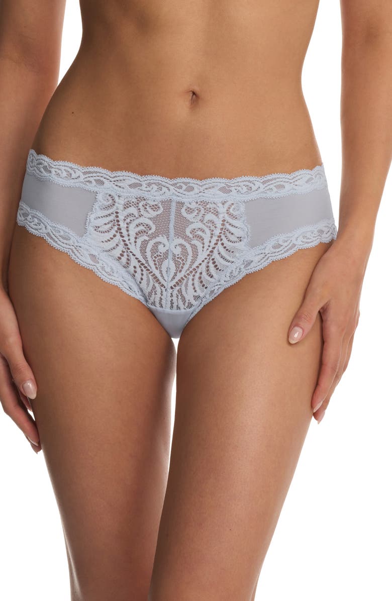 Natori Feathers Hipster Briefs, Main, color, Frosted Sky
