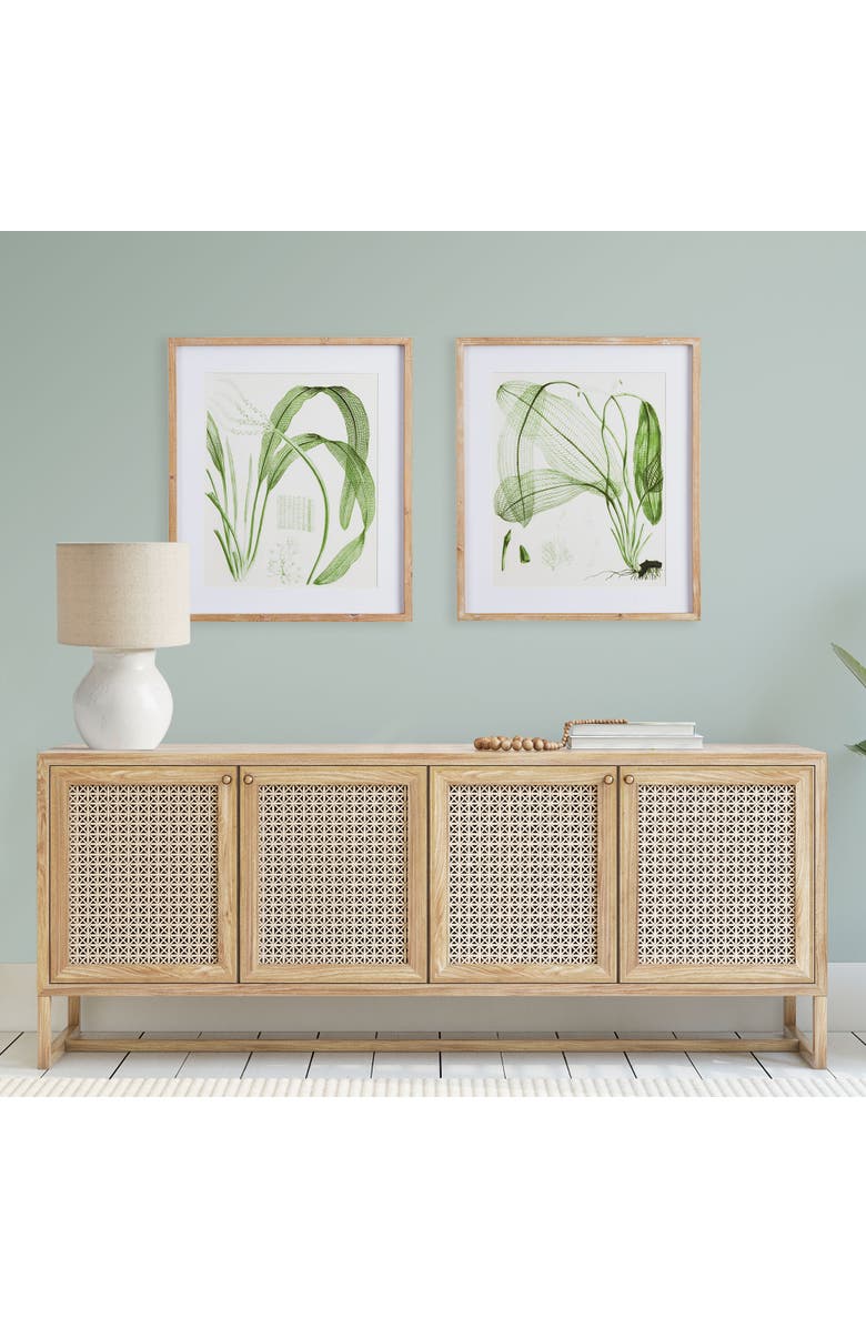 Napa Home & Garden Aquatic Leaf Prints, Set Of 2, Alternate, color, Green