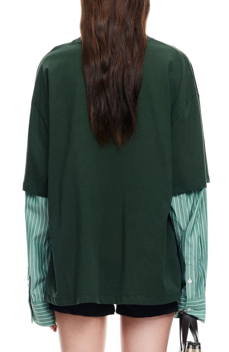 LIONESS Bottega Oversize Cotton T-Shirt, Alternate, color, Forest