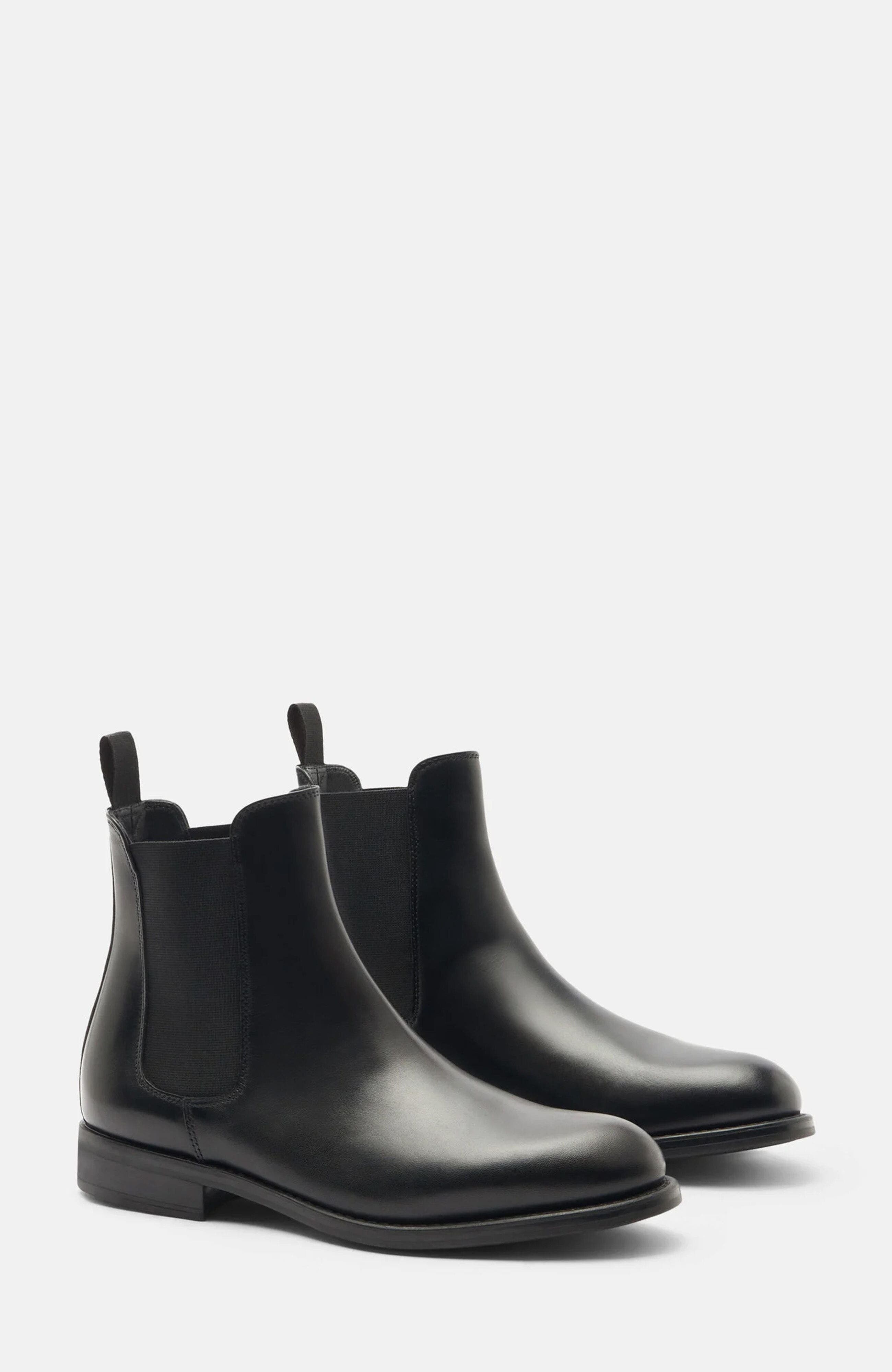 SCAROSSO Claudia Chelsea Boots, Main, color, Black - Calf