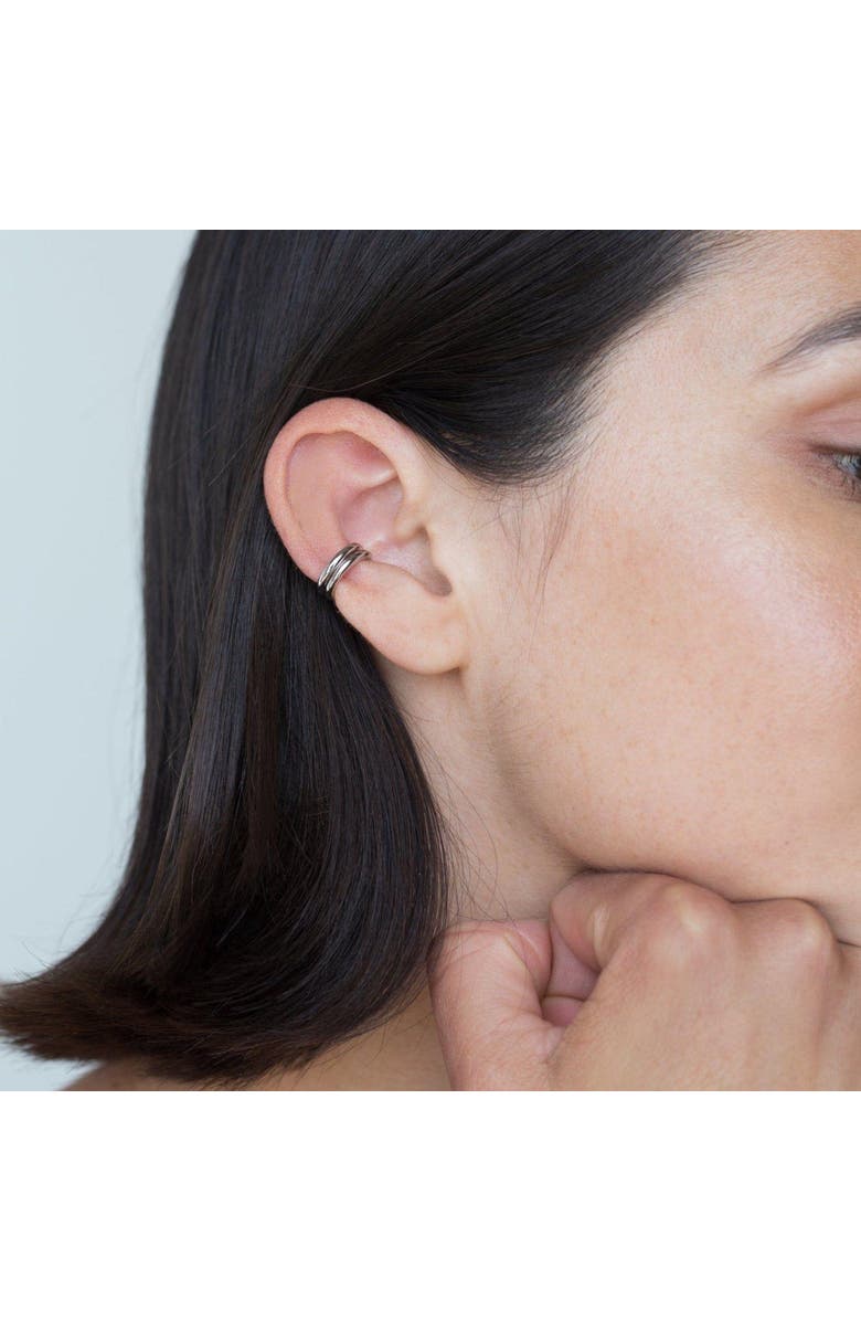 Outofoffice Simple Silver Ear Cuff, Alternate, color, 