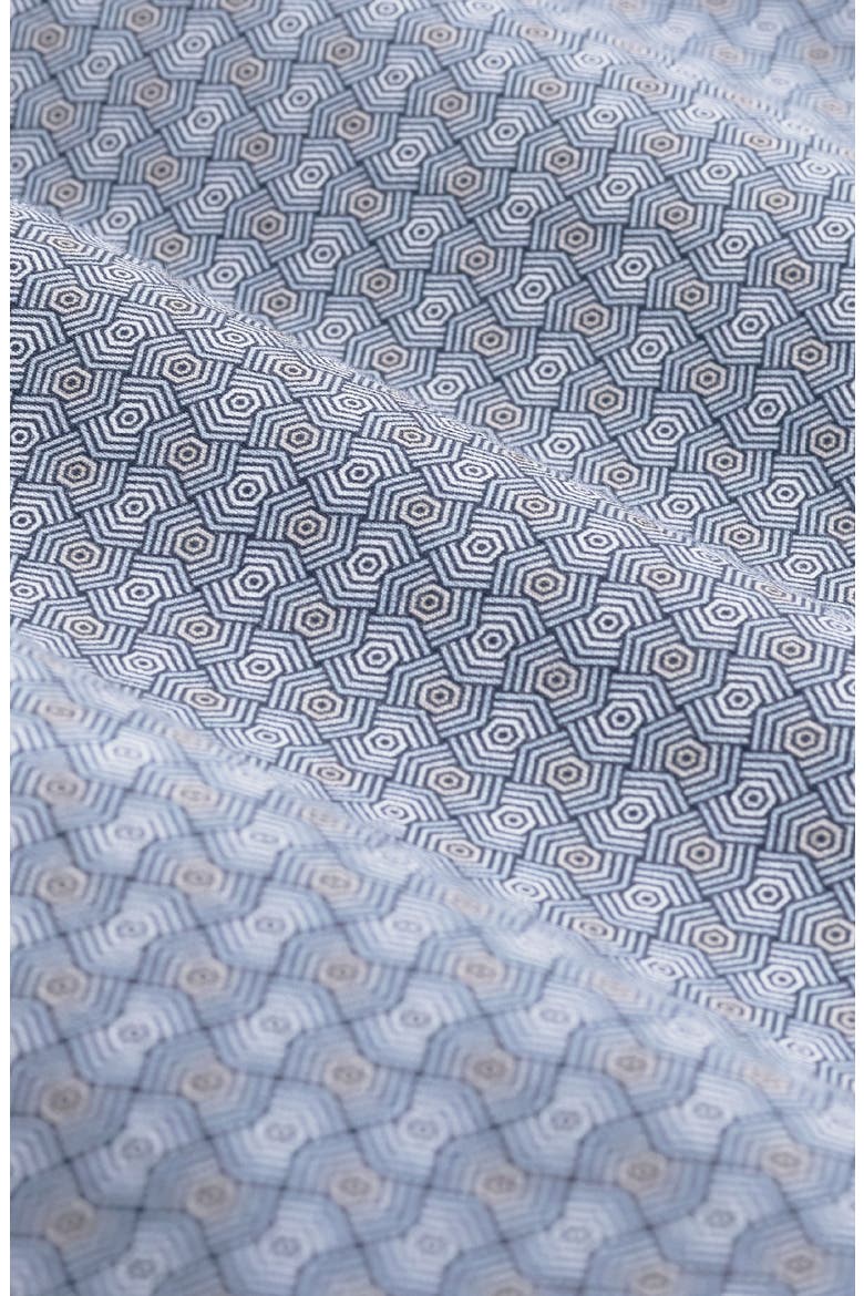 James OoohCotton® Patterned Button Up Shirt, Alternate, color, MARINE BLUE