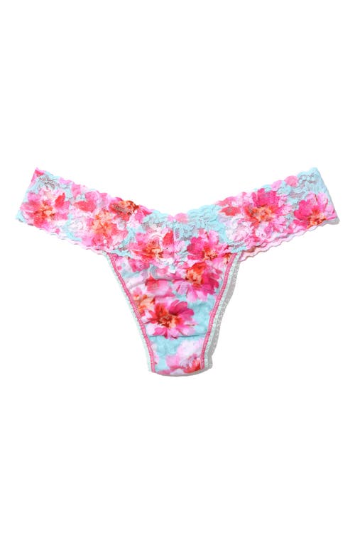 Hanky Panky Printed Signature Lace Low Rise Thong In First Bloom