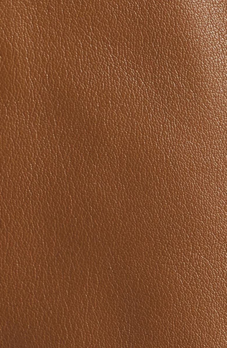 BOSS Mury Down Fill Leather Jacket with Removable Genuine Shearling Collar, Alternate, color, Medium Brown