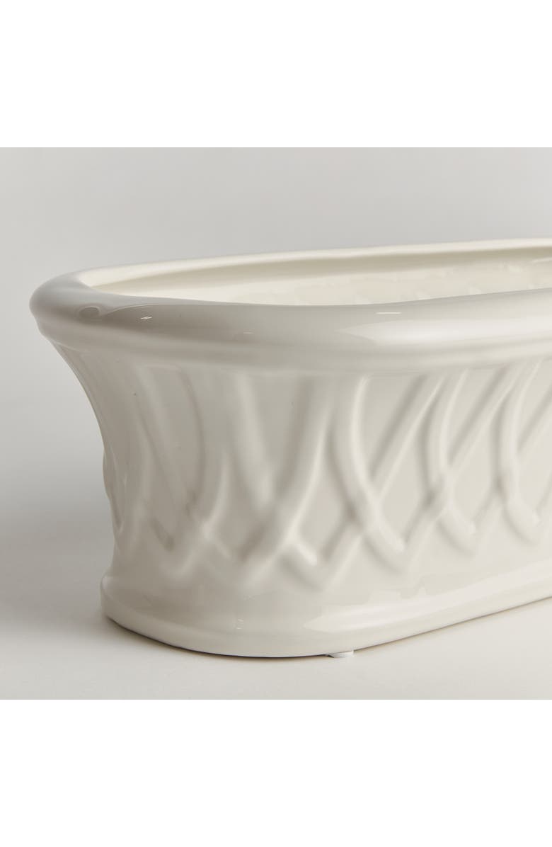Napa Home & Garden Hillingdon Oblong Cachepot, Alternate, color, White