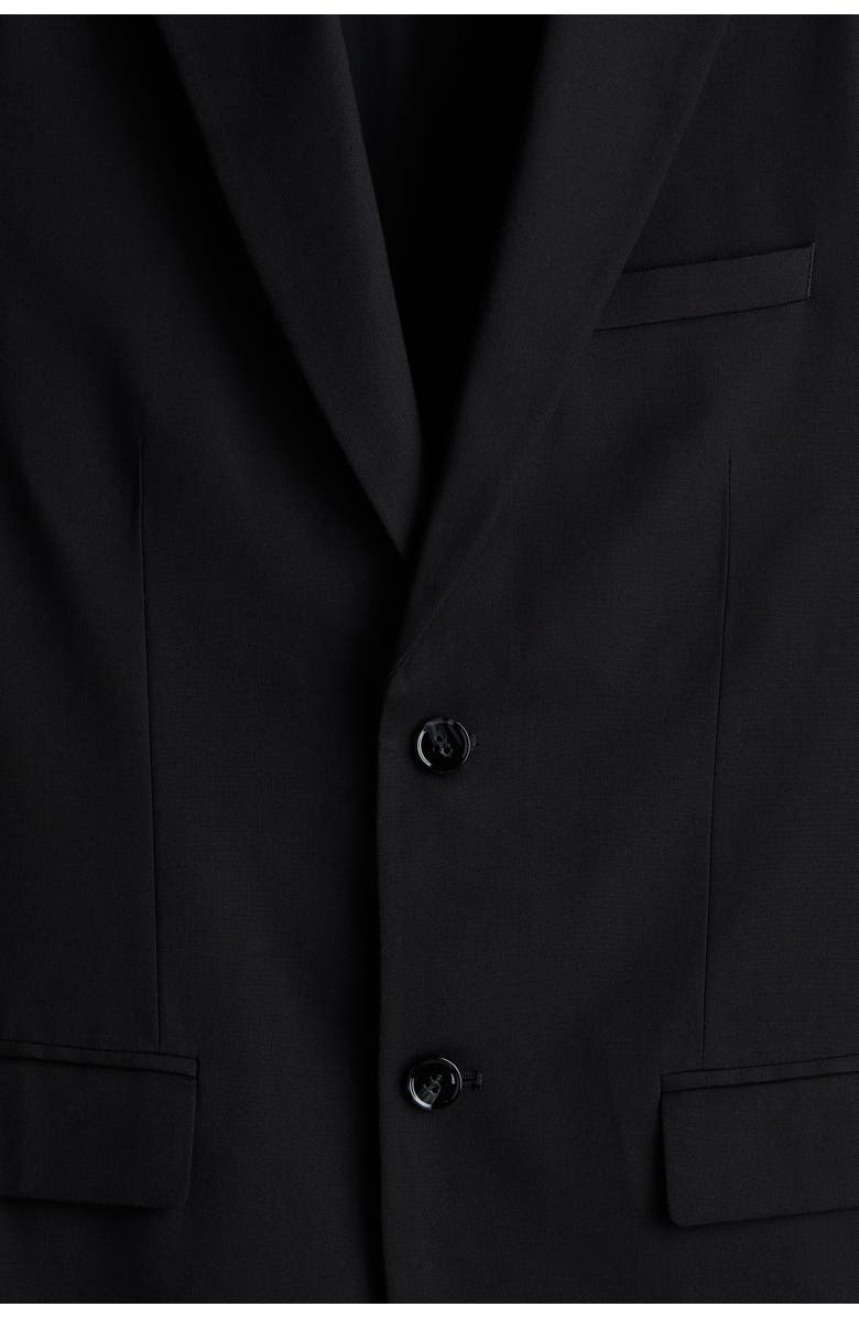 H&M Regular Fit Single-breasted Jacket, Alternate, color, Black